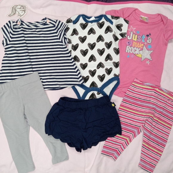 Baby Girl 6pc Bundle 3-6M - Picture 2 of 4